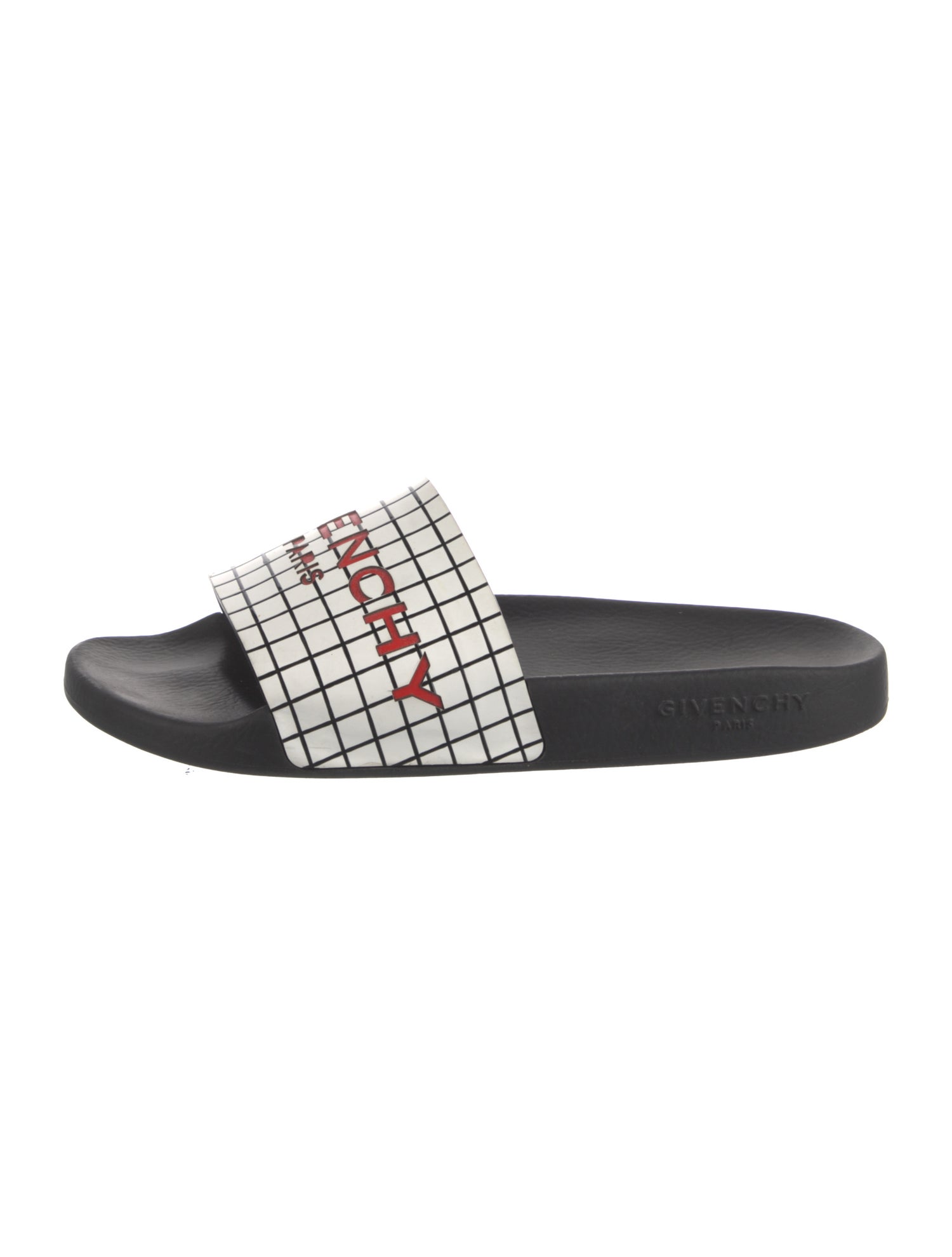 Givenchy Rubber Plaid Print Slides